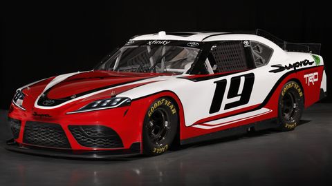 Toyota officially unveiled the Supra as the race car to replace the Camry in the NASCAR Xfinity Series starting in 2019.