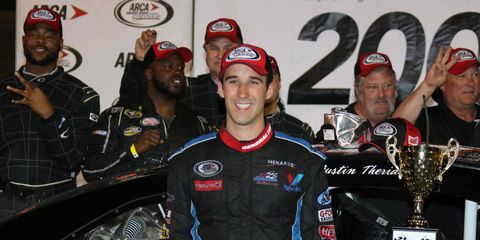Austin Theriault captured his third ARCA Racing win of the season on Friday night at Madison International Speedway.