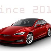The Model S has been in production since 2012, but has received a light facelift in 2016.
