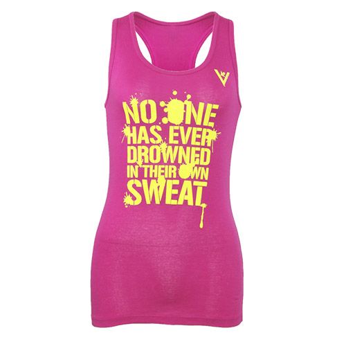 Addicted Funny Graphic Womens Tank Top, Hot Pink, Medium