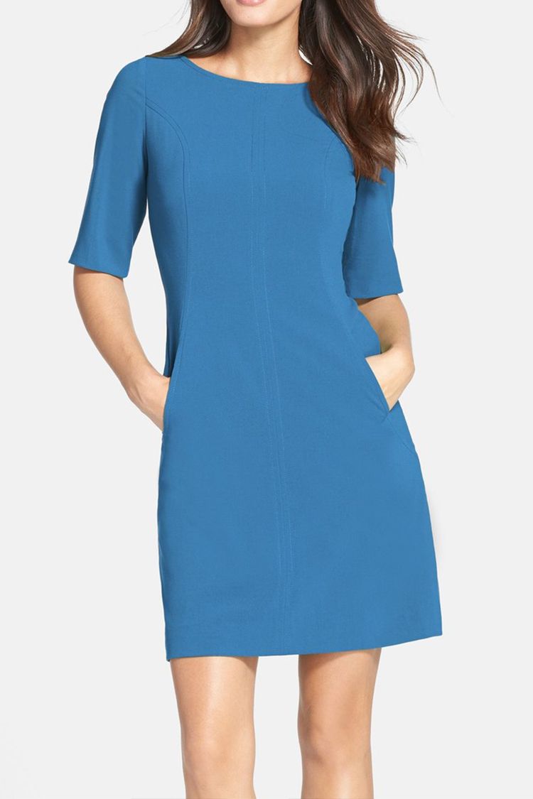 Tahari seamed clearance a line dress