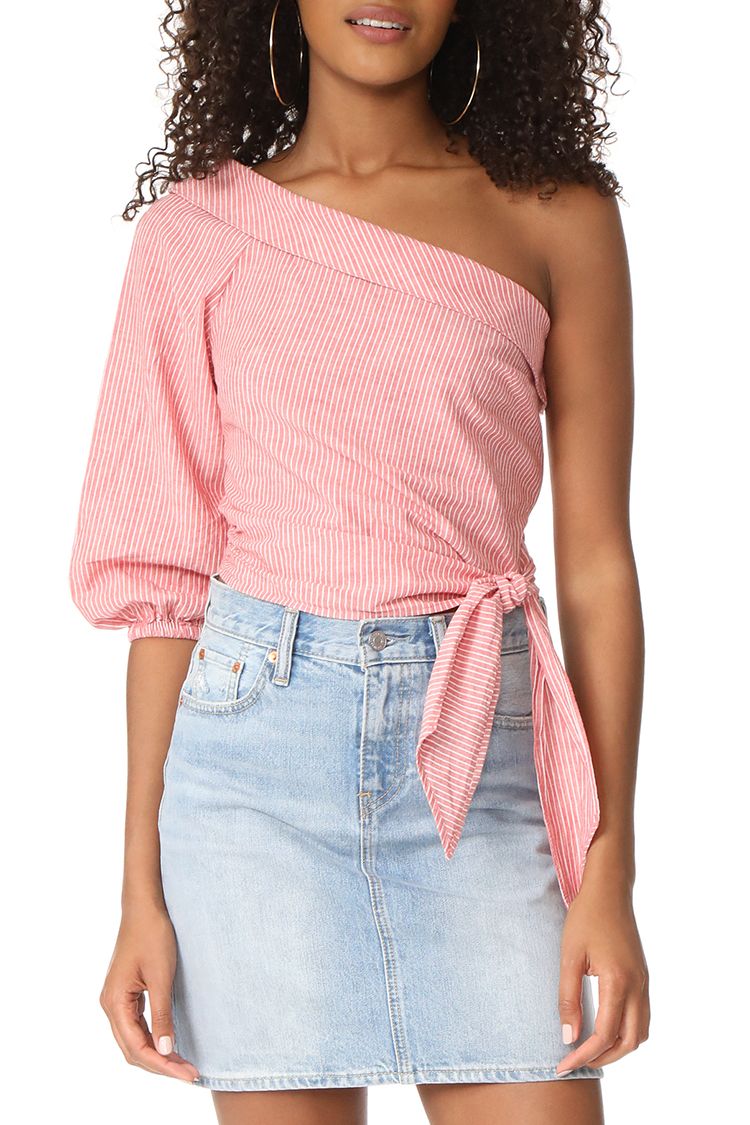 One shoulder sales down top