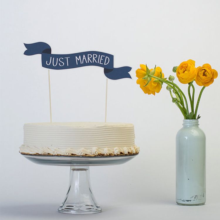Just Married Cake Topper Wedding Wood Cake Decor Rustic Wreath Bridal Party  Decoration Favors Bride Groom Engagement Cake Decor - AliExpress