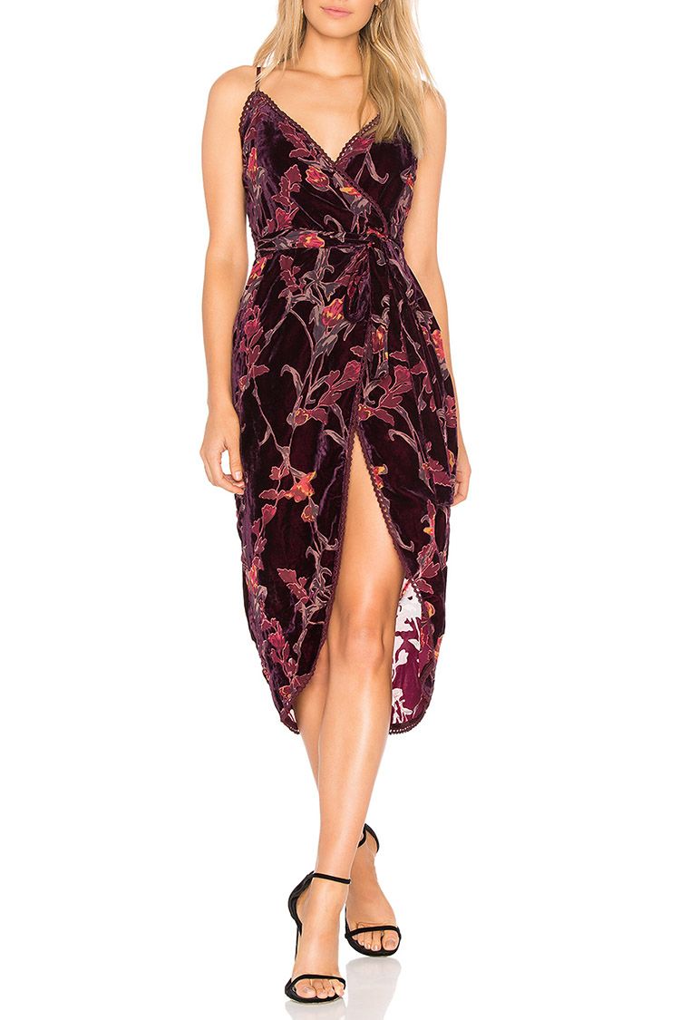 Bb dakota night fever velvet wrap dress sale