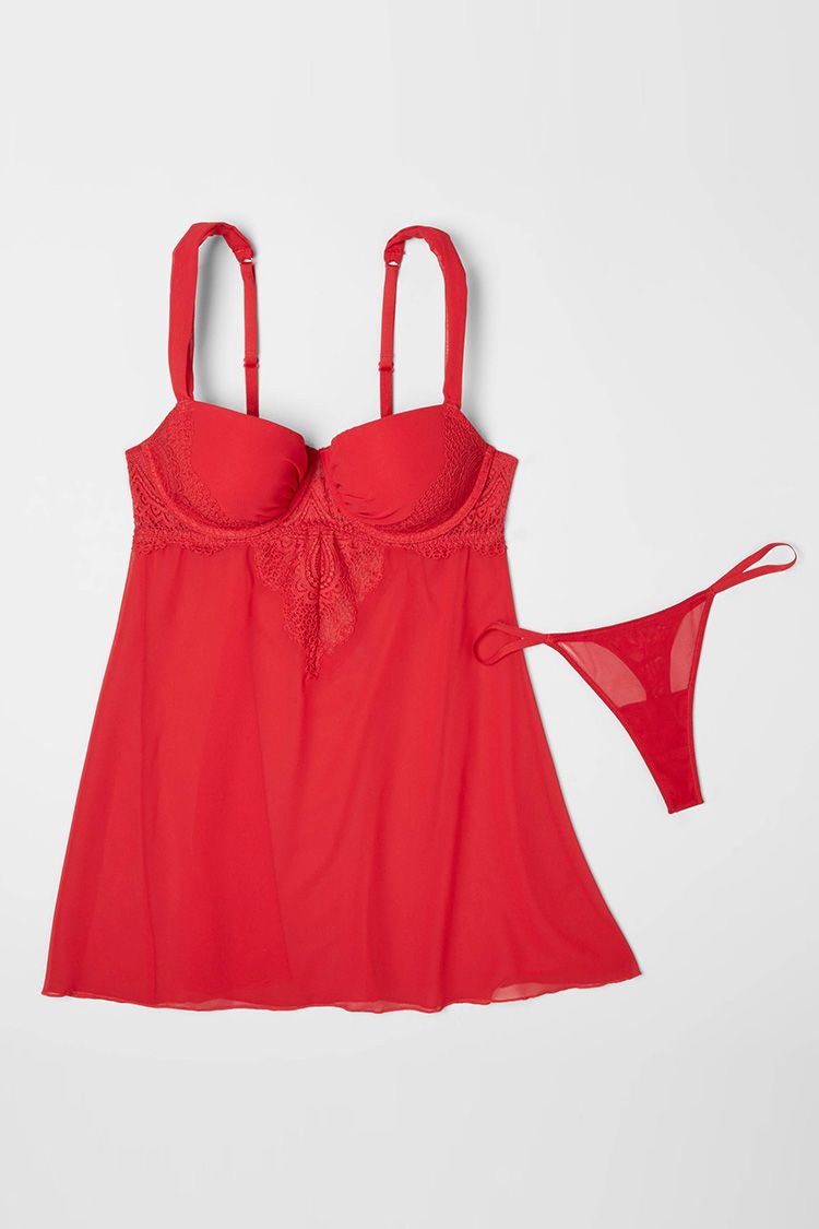 H&M Super Push-up Nightgown - Red