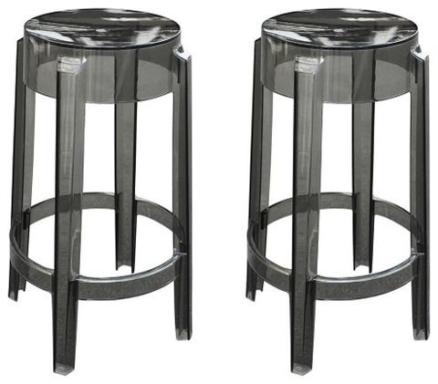 houzz Victoria Style Ghost Counter Stool Smoke