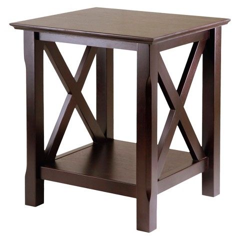 winsome xola wood rustic end table