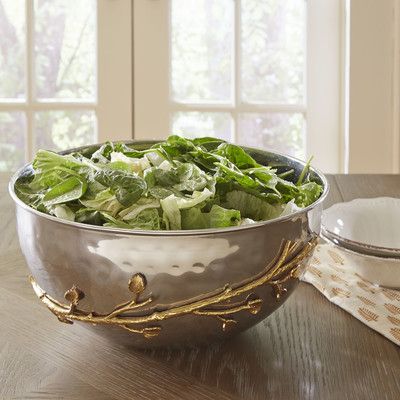 wayfair Brass Stem Salad Bowl