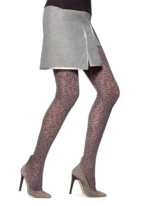 hue leopard print tights with control top