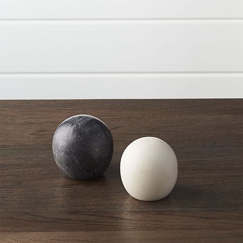 crate barrel marble salt and pepper shakers