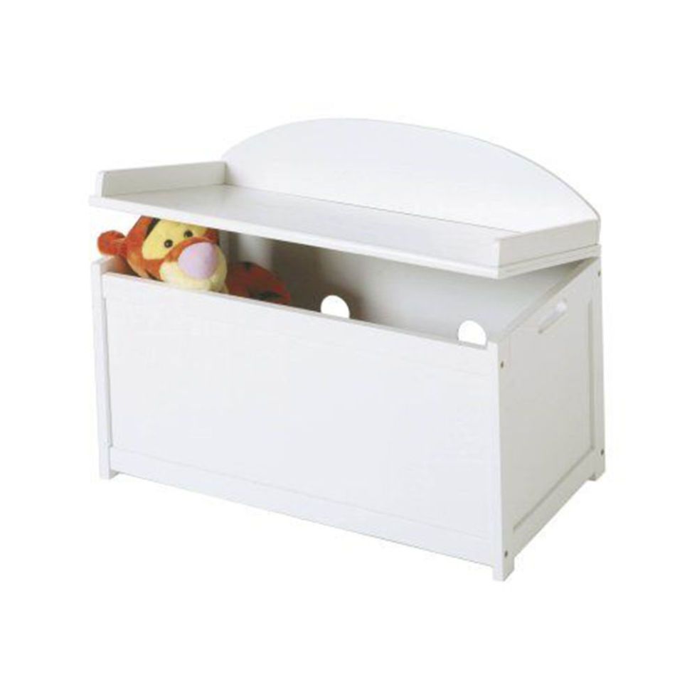 small white toy chest