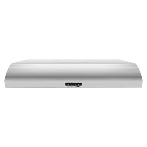 <p><strong><em>$269, <a href="http://www.homedepot.com/p/Whirlpool-30-in-Convertible-Range-Hood-in-Stainless-Steel-UXT5230BDS/205050124?cm_mmc=SEM|THD|google|D29+Appliances&mid=siGe41wA2|dc_mtid_8903tb925190_pcrid_47125151022_pkw__pmt__product_205050124&gclid=CO65gKfGuMkCFYMbHwodqfQEYw ">homedepot.com</a></em></strong></p><p><strong>Best for Squeeze-Free Accommodation <br><br></strong>Behold, the Cinderella of range hoods. This unit comfortably fits in your kitchen like a magical glass slipper, thanks to a unique FIT system that eliminates the hassle of measuring and cutting. You can also adjust it to ventilate either through the roof or wall. <br></p>