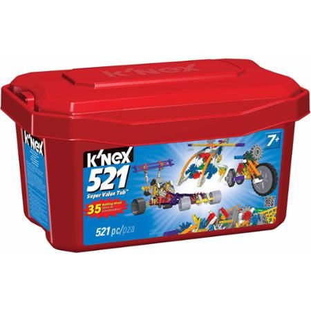 k'nex 521 piece super value tub