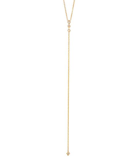 zoe chicco diamond lariat necklace 14k yellow gold