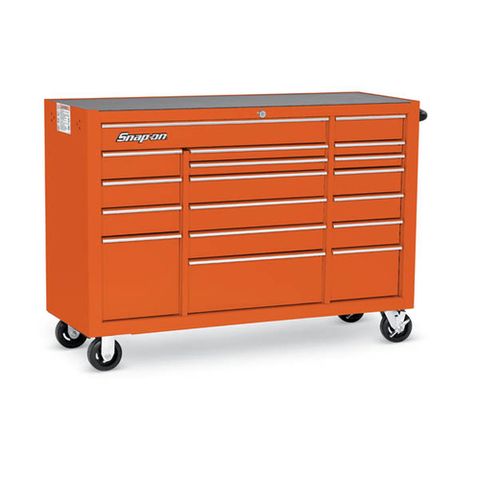 Snap-On Heritage Triple Bank Rolling Tool Box in Electric Orange
