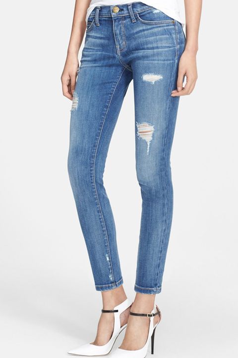current elliott stiletto skinny jeans in niagara destroy