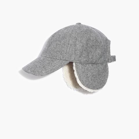 madewell baseball trapper cap in gray