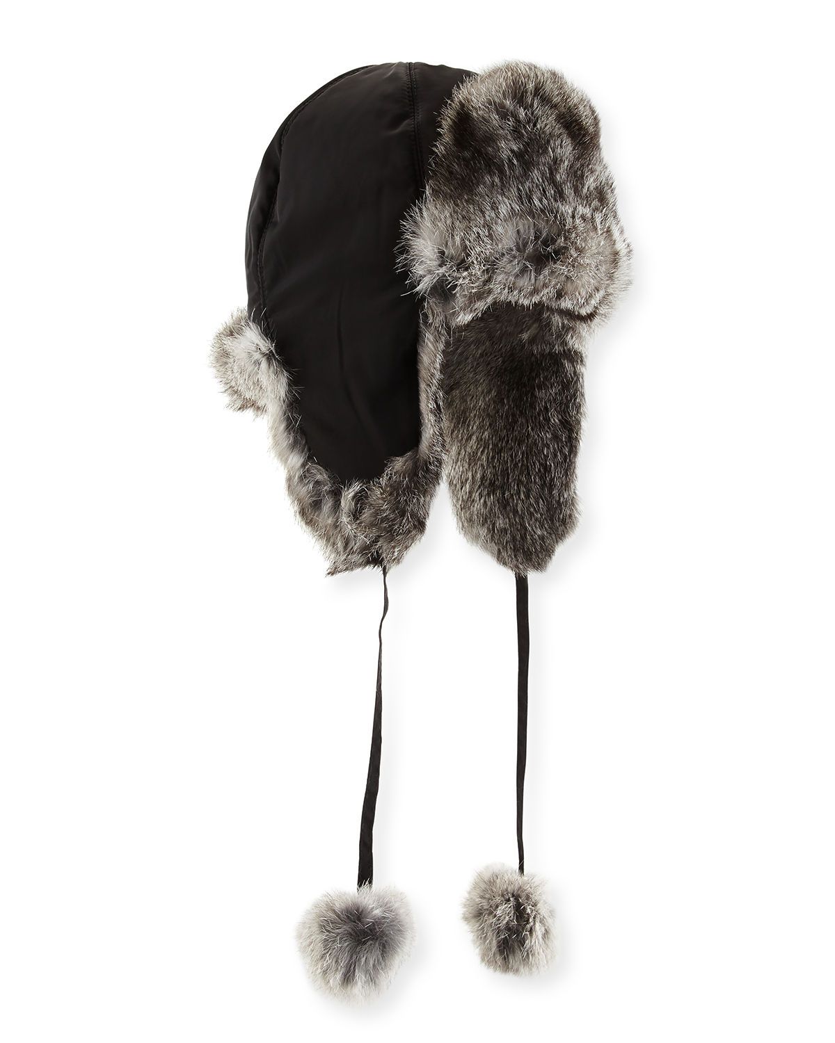 Accessoires Hoeden & petten Wintermutsen Bontmutsen Faux Fur Trapper Hat Brown Trapper Hat with Black Horns 