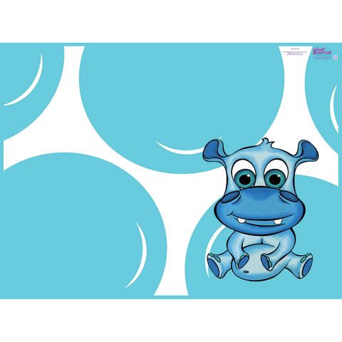kidkushion blue hippo splat mat
