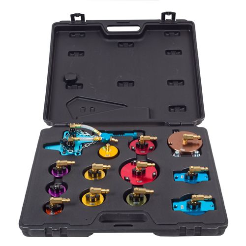 Pneumatic Air Pressure Bleeder Tool Set Kit Professional Garage Brake Bleeder Kit with Carry Case