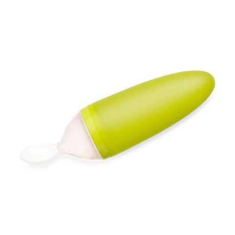 boon squirt baby food spoon green