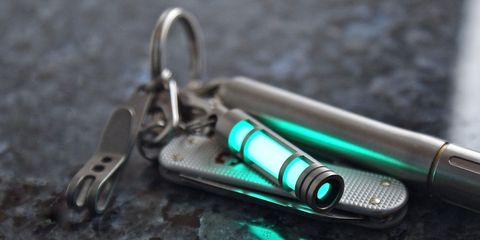 stainless steel glow keychain