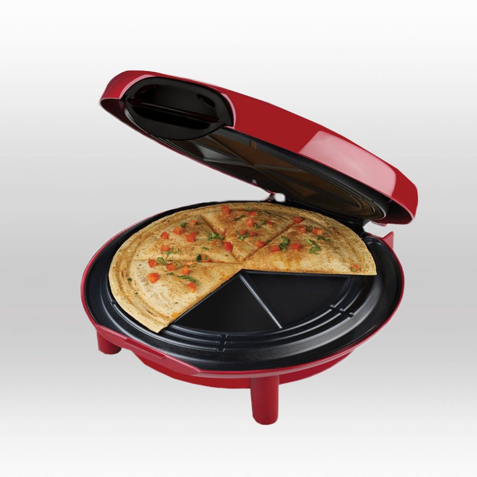 11 Non-Stick Electric Quesadilla Maker - 6-Wedges (Red)