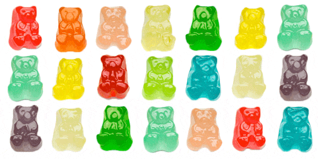Sugar Coated Gummy Bear Candy - 100 Pc.