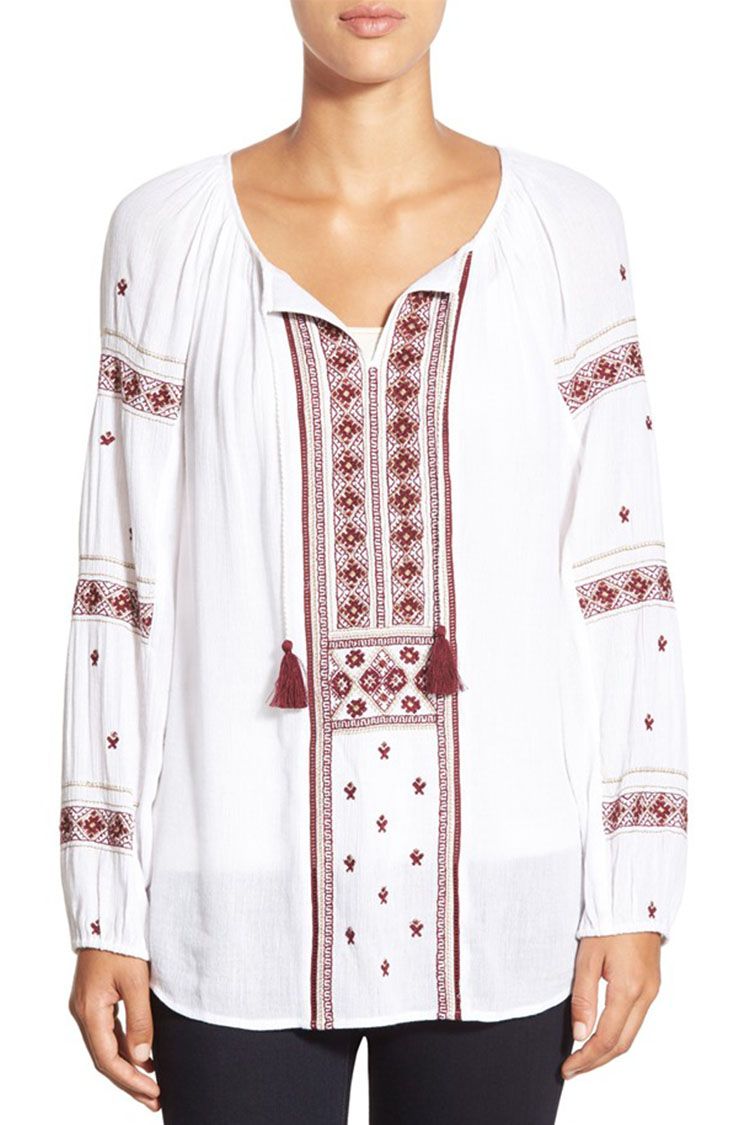 peasant tunic tops