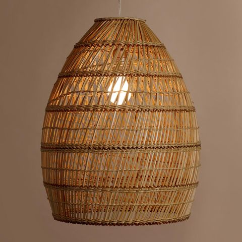 worldmarket basket weave bamboo pendant lamp