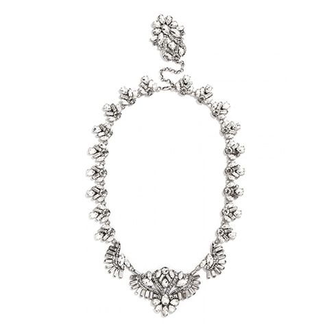 baublebar x olivia palermo lotus bib crystal necklace