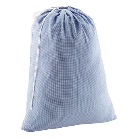 containerstore blue seersucker laundry bag
