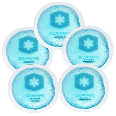 IceWraps Round Blue Gel Ice Packs with Cloth Backing