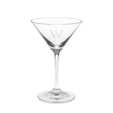 <p><strong><em>$55 per pair, <a href="http://www.williams-sonoma.com/products/riedel-vinum-martini-glass/?pkey=e%7Cmartini%2Bglasses%7C25%7CpriceAsc%7C4294964534%204294964514%204294964543%204294944958%7C1%7C24%7C%252Fmartini-glasses%252Fbar-glasses%7C15&cm_src=PRODUCTSEARCH" target="_blank">williams-sonoma.com</a></em></strong></p><p>As a bit of a personal touch, these Riedel Vinum martini glasses can be etched with a monogram or name for only nine dollars more than their base price. We guess this means you can kiss those  kitschy drink markers goodbye!</p>