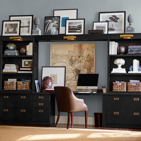 50 Home Office Decorating Ideas In 2018 Decor For Your Pottery Barn Reynolds Modular Home Office Corner Base