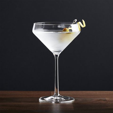 <p><strong><em>$13 per glass, <a href="http://www.crateandbarrel.com/tour-martini/s223819" target="_blank">crateandbarrel.com</a></em></strong></p><p>Coming in at a still somewhat modest price of entry, the Tour Martini glass is a tastefully modern twist on the classic glass. The design of its bowl will ensure that the all-too-frequent martini spills become a thing of the past. </p>