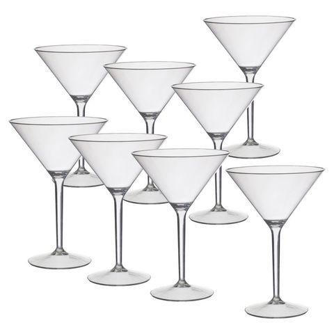<p><strong><em>$30 per set of eight, <a href="http://www.amazon.com/CreativeWare-Acrylic-9-75-Martini-Glass/dp/B00J8UPA8K/ref=sr_1_30?s=kitchen&ie=UTF8&qid=1456153882&sr=1-30&refinements=p_n_material_browse%3A366834011" target="_blank">amazon.com</a></em></strong></p><p>Nothing fancy to see here — this affordable set of acrylic martini glasses is solely geared towards anyone expecting to host their fair share of backyard social activities this summer. After all, when you're expecting a big crowd, the cost of proper crystal adds up real fast.</p>