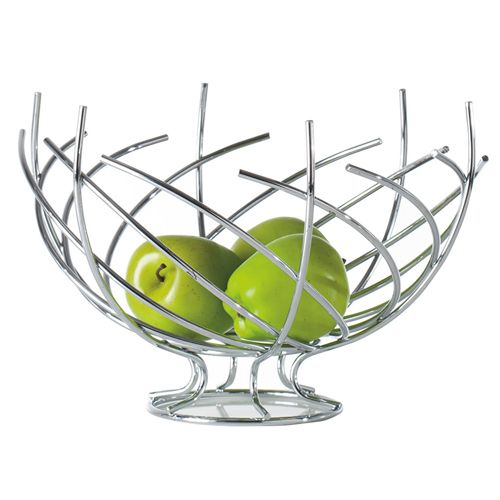 Iridescent Bowl for Apples Lady Ironside Modern Wire Fruit Basket for Kitchen Countertops Bananas Vintage Home Decor Round Decorative Serving and Display Colorful Oranges 