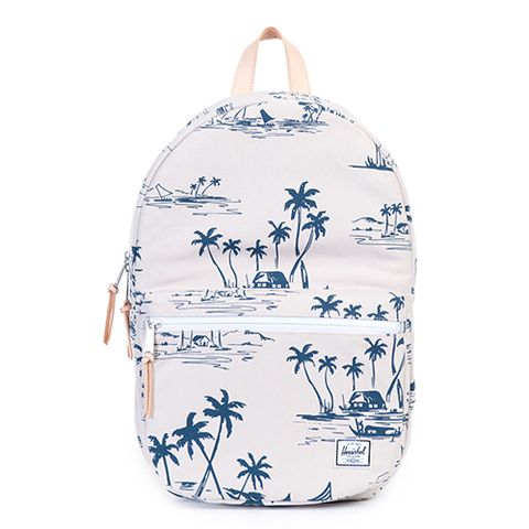 herschel supply co lawson backpack in island print blue white