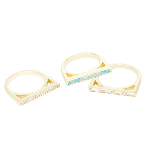 kendra scott stacking lucia ring set with kyocera opal and gold