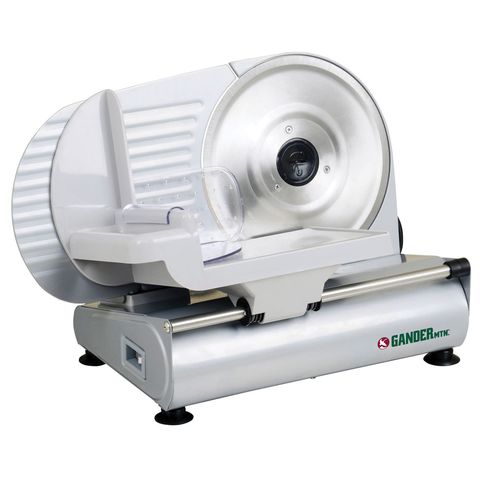 <p><strong><em>$200, <a href="http://www.gandermountain.com/modperl/product/details.cgi?pdesc=Gander-Mountain-9-Food-Slicer&i=754209&r=view&cvsfa=2586&cvsfe=2&cvsfhu=373534323039&gclid=Cj0KEQiAxrW2BRCFidKbqKyq1YEBEiQAnMDWxsthJkqHbj4DjLOkzv2Fl3H7grjLyJcCvjyhXB_uwgIaAhGu8P8HAQ " target="_blank">gandermountain.com</a></em></strong></p><p><strong>Best for Meats and Cheeses </strong></p><p>Customize each slice to your desired thickness (up to 5/8'') with this unit's adjustable cutting blades. No only that, its non-slip feet keep it grounded, so you won't need to stress over constant slipping and sliding. Once you're done, remove the 9-inch blade to give it a quick wash. Some consumers say it can be a bit slow, but what you're paying for are entry-level features since these slicers can get extremely pricey.</p>