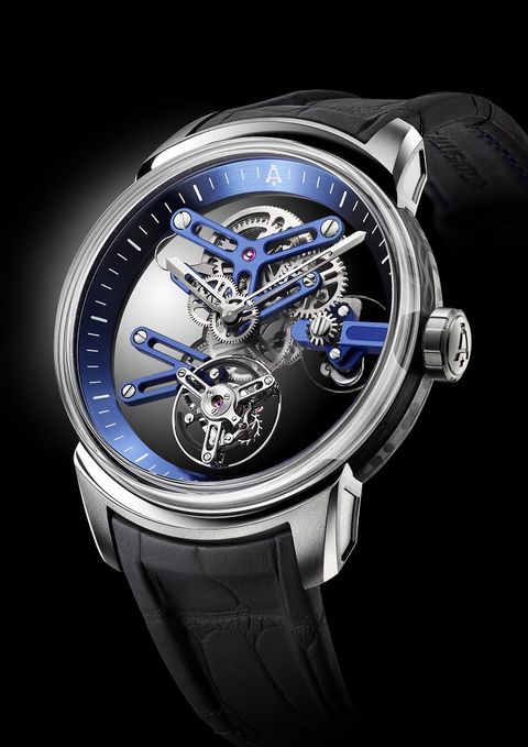 Watch, Product, Analog watch, Glass, Watch accessory, Fashion accessory, Font, Metal, Azure, Black, 