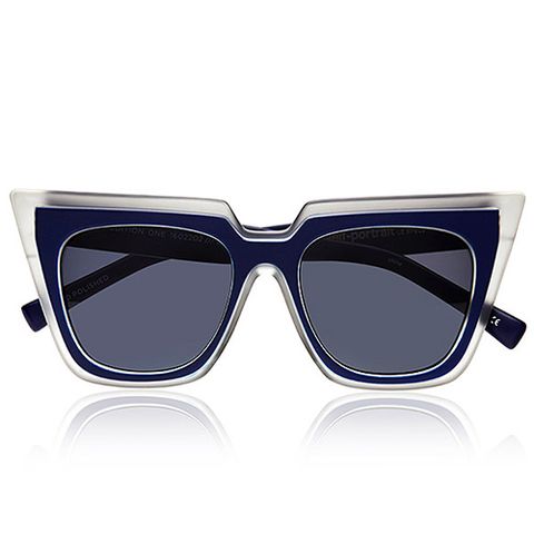 self portrait le specs wayfarer sunglasses in blue