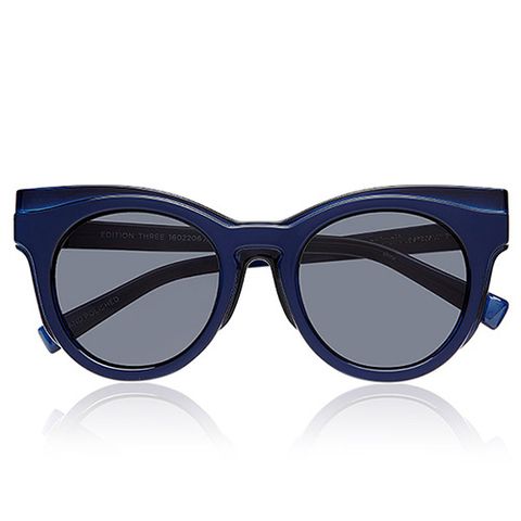 self portrait le specs round sunglasses in blue
