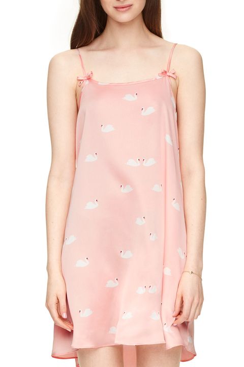 kate spade lady swans pink chemise