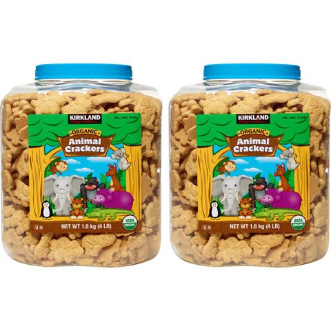costco kirkland orgnaic animal crackers 2 tubs