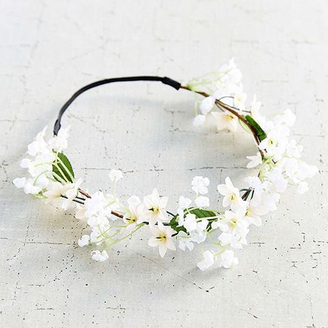 urban outfitters white flower crown