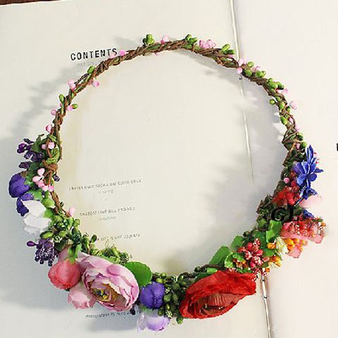 etsy multicolor flower crown