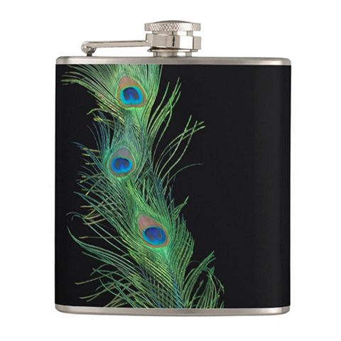 black peacock flask