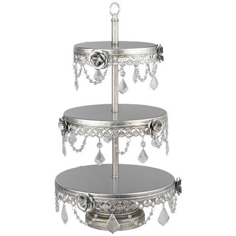 silver cupcake stand